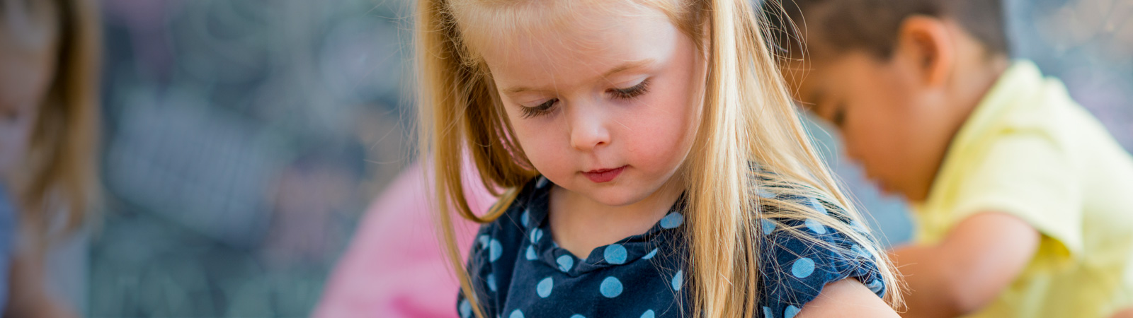 Little girl at school