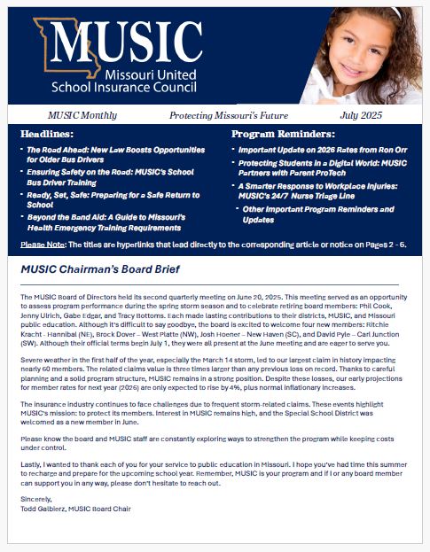 Front Page Image of Newsletter