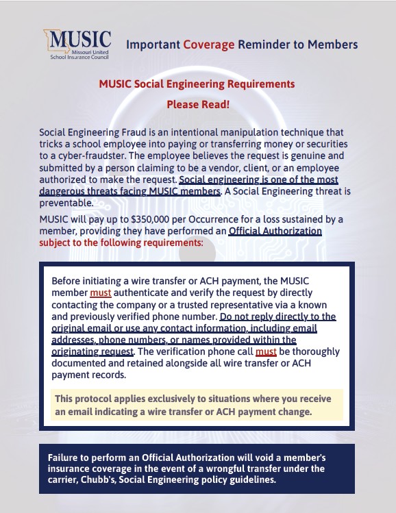 Social Engineering Coverage Reminder