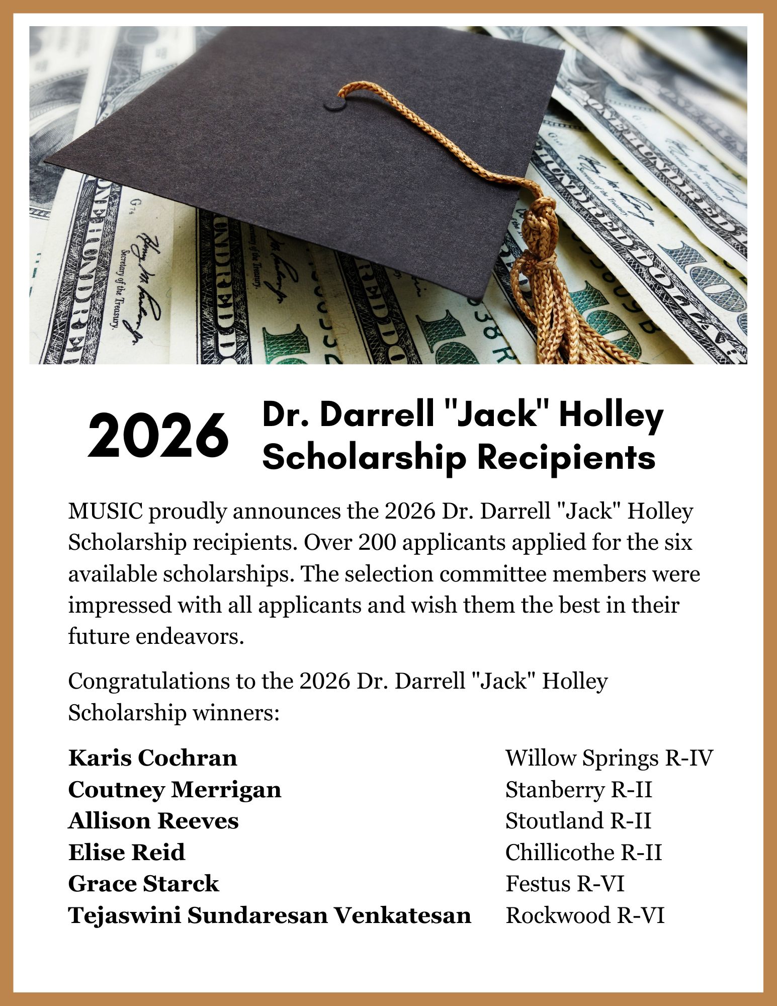 2026 Scholarship Winners